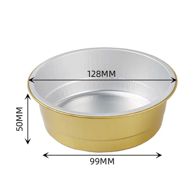 뚜껑을 가진 450ml 다채로운 알루미늄 호일 음식 콘테이너 Smoothwall 처분할 수 있는 푸딩 베이킹 컵